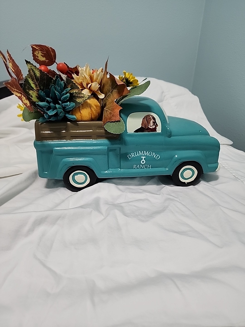 Pioneer Woman Teal  Plastic Pickup Truck With Floral